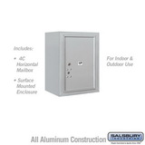 Salsbury Industries 6 Door High Surface Mounted 4C Horizontal Parcel Locker with 1 Parcel Locker with USPS Access