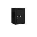 Salsbury Industries 3806S-1PBFP Surface Mounted 4C Horizontal Mailbox Unit - 6 Door High Unit (24-5/8 Inches) - Single Column - Stand-Alone Parcel Locker - Black - Front Loading - Private Access