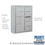 Salsbury Industries 3810D-06AFP 10 Door High Surface Mounted 4C Horizontal Mailbox with 6 Doors and 2 Parcel Lockers in Aluminum with Private Access