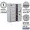 Salsbury Industries 3810D-09AFU 10 Door High Surface Mounted 4C Horizontal Mailbox with 9 Doors and 2 Parcel Lockers in Aluminum with USPS Access