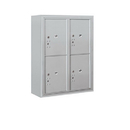Salsbury Industries 3810D-4PAFU Surface Mounted 4C Horizontal Mailbox Unit-10 Door High Unit (38-5/8 Inches)-Double Column-Stand-Alone Parcel Locker-4 PL5's-Aluminum-Front Loading-USPS Access