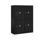 Salsbury Industries 3810D-4PBFP 10 Door High Surface Mounted 4C Horizontal Parcel Locker with 4 Parcel Lockers in Black with Private Access