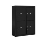 Salsbury Industries 3810D-4PBFU 10 Door High Surface Mounted 4C Horizontal Parcel Locker with 4 Parcel Lockers in Black with USPS Access