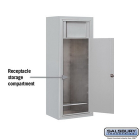 Salsbury Industries 3810S-1BAF 10 Door High Surface Mounted 4C Horizontal Receptacle Bin with 1 Bin in Aluminum