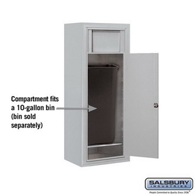 Salsbury Industries 3810S-1BAF 10 Door High Surface Mounted 4C Horizontal Receptacle Bin with 1 Bin in Aluminum