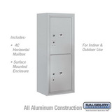 Salsbury Industries 10 Door High Surface Mounted 4C Horizontal Parcel Locker with 2 Parcel Lockers with USPS Access