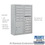 Salsbury Industries 3811D-15AFP 11 Door High Surface Mounted 4C Horizontal Mailbox with 15 Doors and 1 Parcel Locker in Aluminum with Private Access