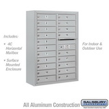 Salsbury Industries 11 Door High Surface Mounted 4C Horizontal Mailbox with 20 Doors with USPS Access