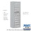 Salsbury Industries 3811S-09AFP 11 Door High Surface Mounted 4C Horizontal Mailbox with 9 Doors in Aluminum with Private Access
