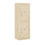 Salsbury Industries 3812S-2PSFP Surface Mounted 4C Horizontal Mailbox Unit-12 Door High Unit (45-5/8 Inches)-Single Column-Stand-Alone Parcel Locker-2 PL6's-Sandstone-Front Loading-Private Access