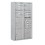 Salsbury Industries 3816D-15AFP Maximum Height Surface Mounted 4C Horizontal Mailbox with 15 Doors and 3 Parcel Lockers in Aluminum with Private Access