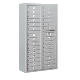Salsbury Industries Surface Mounted 4C Horizontal Mailbox Unit - Maximum Height Unit (57-7/8 Inches) - Double Column - 29 MB1 Doors - Front Loading - Private Access