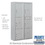 3816D-6PAFP Maximum Height Surface Mounted 4C Horizontal Parcel Locker with 6 Parcel Lockers in Aluminum with Private Access
