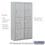 Salsbury Industries 3816D-6PAFU Maximum Height Surface Mounted 4C Horizontal Parcel Locker with 6 Parcel Lockers in Aluminum with USPS Access