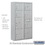 Salsbury Industries 3816D-8PAFU Maximum Height Surface Mounted 4C Horizontal Parcel Locker with 8 Parcel Lockers in Aluminum with USPS Access