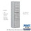 Salsbury Industries 3816S-09AFP Maximum Height Surface Mounted 4C Horizontal Mailbox with 9 Doors and 1 Parcel Locker in Aluminum with Private Access