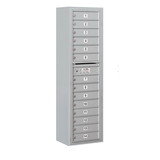 Salsbury Industries Surface Mounted 4C Horizontal Mailbox Unit - Maximum Height Unit (57-7/8 Inches) - Single Column - 14 MB1 Doors - Front Loading - Private Access