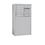 Salsbury Industries 3905D-07AFP Free-Standing 4C Horizontal Mailbox Unit - 5 Door High Unit (48-1/4 Inches) - Double Column - 7 MB1 Doors - Aluminum - Front Loading - Private Access