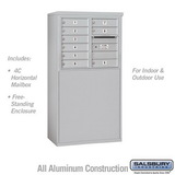 Salsbury Industries 6 Door High Free-Standing 4C Horizontal Mailbox with 9 Doors with USPS Access
