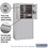 Salsbury Industries 3906D-09AFU 6 Door High Free-Standing 4C Horizontal Mailbox with 9 Doors in Aluminum with USPS Access