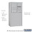 Salsbury Industries 3906D-09AFU 6 Door High Free-Standing 4C Horizontal Mailbox with 9 Doors in Aluminum with USPS Access