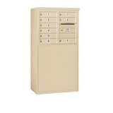 Salsbury Industries 3906D-09SFP 6 Door High Free-Standing 4C Horizontal Mailbox with 9 Doors in Sandstone with Private Access