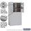 Salsbury Industries 3906D-10AFP 6 Door High Free-Standing 4C Horizontal Mailbox with 10 Doors in Aluminum with Private Access