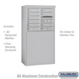 Salsbury Industries 6 Door High Free-Standing 4C Horizontal Mailbox with 10 Doors with USPS Access