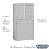 Salsbury Industries 6 Door High Free-Standing 4C Horizontal Parcel Locker with 2 Parcel Lockers with USPS Access