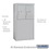 Salsbury Industries 3906D-2PAFU 6 Door High Free-Standing 4C Horizontal Parcel Locker with 2 Parcel Lockers in Aluminum with USPS Access