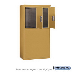 Salsbury Industries 3906D-2PGFU Free-Standing 4C Horizontal Mailbox Unit - 6 Door High Unit (51-3/4 Inches) - Double Column - Stand-Alone Parcel Locker - 2 PL6