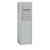 Salsbury Industries Free-Standing 4C Horizontal Mailbox Unit - 6 Door High Unit (51-3/4 Inches) - Single Column - 3 MB1 Doors - Front Loading - Private Access