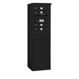 Salsbury Industries 3906S-04BFP 6 Door High Free-Standing 4C Horizontal Mailbox with 4 Doors in Black with Private Access