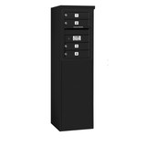 Salsbury Industries 3906S-04BFU 6 Door High Free-Standing 4C Horizontal Mailbox with 4 Doors in Black with USPS Access