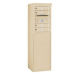 Salsbury Industries 3906S-04SFP 6 Door High Free-Standing 4C Horizontal Mailbox with 4 Doors in Sandstone with Private Access