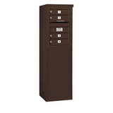 Salsbury Industries 3906S-04ZFU 6 Door High Free-Standing 4C Horizontal Mailbox with 4 Doors in Bronze with USPS Access