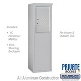 Salsbury Industries 6 Door High Free-Standing 4C Horizontal Parcel Locker with 1 Parcel Locker with Private Access