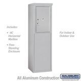 Salsbury Industries 6 Door High Free-Standing 4C Horizontal Parcel Locker with 1 Parcel Locker with USPS Access