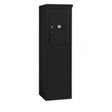 Salsbury Industries 3906S-1PBFP 6 Door High Free-Standing 4C Horizontal Parcel Locker with 1 Parcel Locker in Black with Private Access