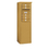 Salsbury Industries 3907S-05GFP Free-Standing 4C Horizontal Mailbox Unit - 7 Door High Unit (55-1/4 Inches) - Single Column - 5 MB1 Doors - Gold - Front Loading - Private Access