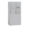 Salsbury Industries 3908D-14AFP Free-Standing 4C Horizontal Mailbox Unit - 8 Door High Unit (58-3/4 Inches) - Double Column - 14 MB1 Doors - Aluminum - Front Loading - Private Access