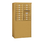 Salsbury Industries 3908D-14GFP Free-Standing 4C Horizontal Mailbox Unit - 8 Door High Unit (58-3/4 Inches) - Double Column - 14 MB1 Doors - Gold - Front Loading - Private Access