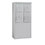 Salsbury Industries 3909D-4PAFU Free-Standing 4C Horizontal Mailbox Unit-9 Door High Unit(62-1/4 Inches)-Double Column-Stand-Alone Parcel Locker-2 PL4's/2 PL5's-Aluminum-Front Loading-USPS Access