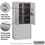 Salsbury Industries 3910D-06AFU 10 Door High Free-Standing 4C Horizontal Mailbox with 6 Doors and 2 Parcel Lockers in Aluminum with USPS Access