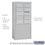 Salsbury Industries 3910D-09AFU 10 Door High Free-Standing 4C Horizontal Mailbox with 9 Doors and 2 Parcel Lockers in Aluminum with USPS Access