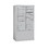 Salsbury Industries 3910D-10AFP 10 Door High Free-Standing 4C Horizontal Mailbox with 10 Doors and 2 Parcel Lockers in Aluminum with Private Access