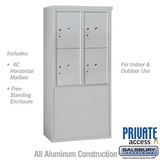 Salsbury Industries 10 Door High Free-Standing 4C Horizontal Parcel Locker with 4 Parcel Lockers with Private Access