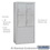 Salsbury Industries 3910D-4PAFU 10 Door High Free-Standing 4C Horizontal Parcel Locker with 4 Parcel Lockers in Aluminum with USPS Access