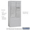 Salsbury Industries 3911D-10AFU 11 Door High Free-Standing 4C Horizontal Mailbox with 10 Doors and 2 Parcel Lockers in Aluminum with USPS Access