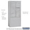 Salsbury Industries 3911D-15AFU 11 Door High Free-Standing 4C Horizontal Mailbox with 15 Doors and 1 Parcel Locker in Aluminum with USPS Access